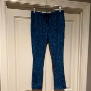 Lululemon Athletica Blue Patterned Pants-size 8